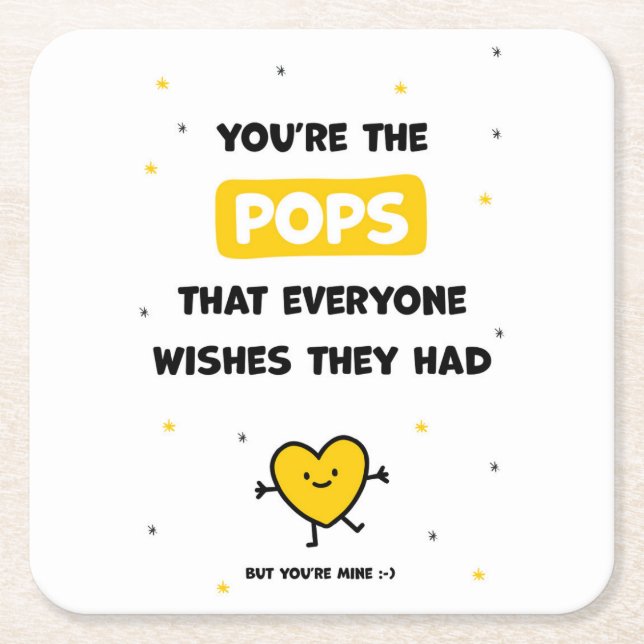 Cute Pops Coaster from Daughter or Son (Front)