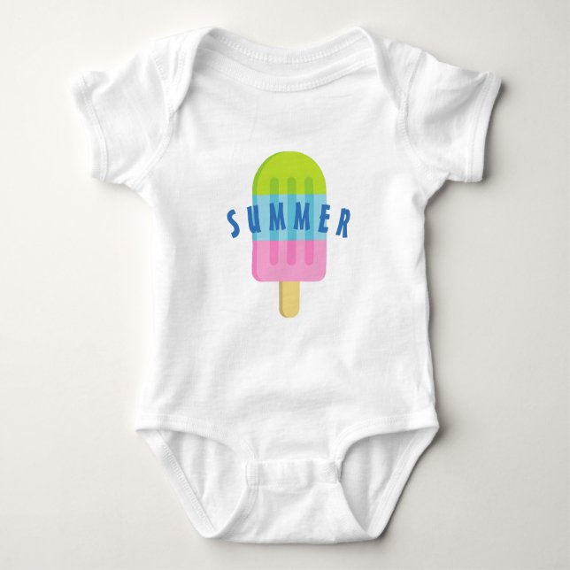 Cute popsicle custom baby bodysuit for newborn (Front)
