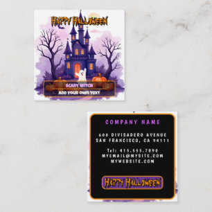 Cute Popular Halloween Spooky Collection Square Business Card