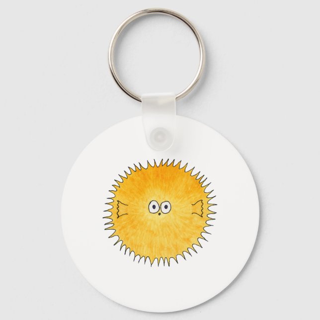 Cute Porcupine Fish. Key Ring (Front)