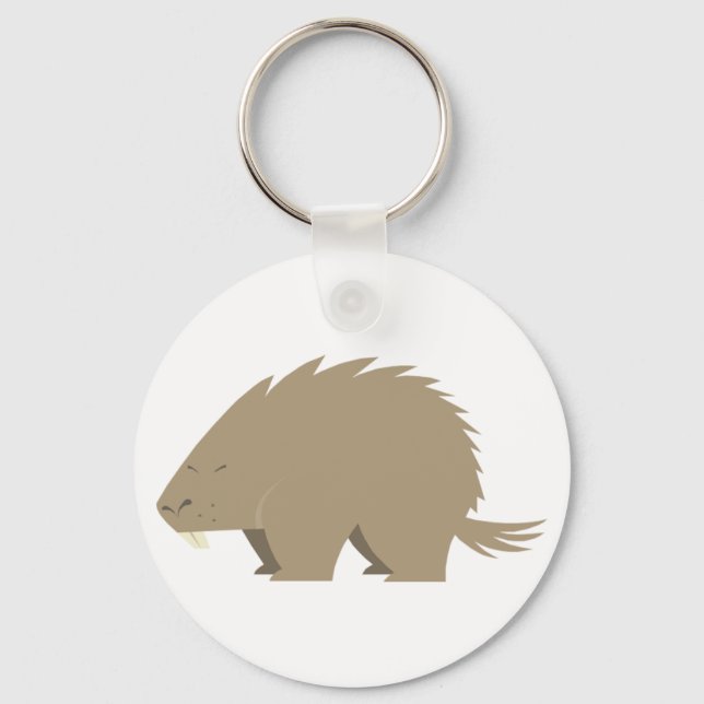 Cute Porcupine Keychain (Front)