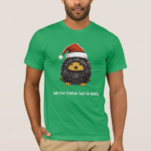 Cute Porcupine Santa Porcupine Christmas Spirit T-Shirt