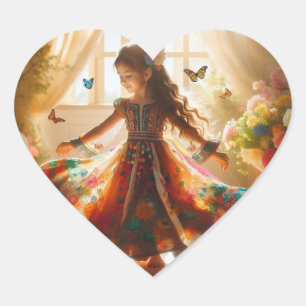  Cute_ Portrait_ Innocence Heart Sticker