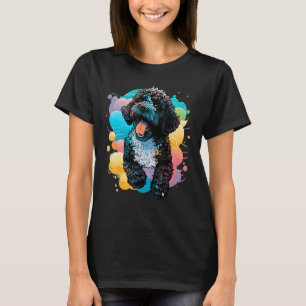 Cute Portuguese Water Dog on Portuguese Water Dog  T-Shirt