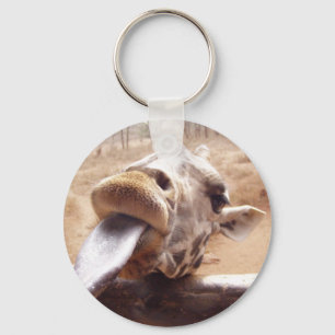 Cute Pose By Giraffe Key Ring