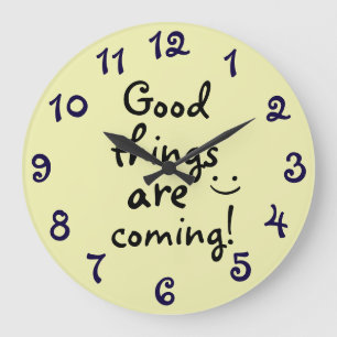 Cute Positive Affirmation Quote Print Large Clock