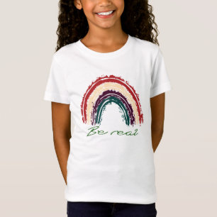 Cute Positive Message 'Be Real' Print Kid's T-Shirt