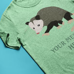 Cute Possum Illustration Personalised Tri-Blend Shirt<br><div class="desc">This personalised graphic t-shirt features an illustration of a cute possum or opossum if you preferand your own name or short message. Find coordinating possum themed gifts and products in the Awesome Possum Collection from Asterisk Designs.</div>