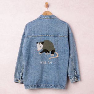Cute Possum Illustration Personalized Denim Jacket