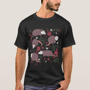 Cute Possum Strawberry Wild Animal Christmas Famil T-Shirt
