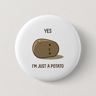 Cute Potato 6 Cm Round Badge