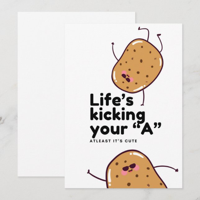 Cute Potato Invitation Card (Front/Back)