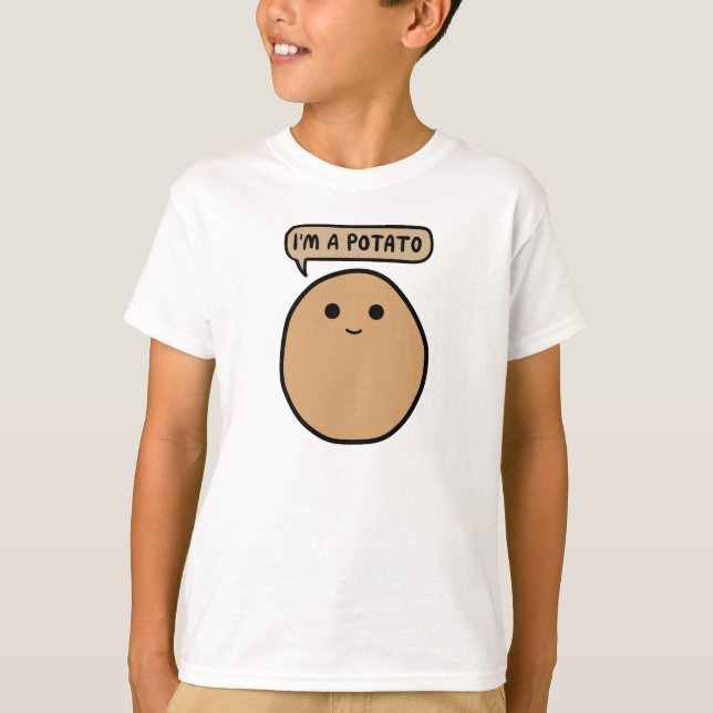 Cute potato meme I'm a potato  T-Shirt (Front)