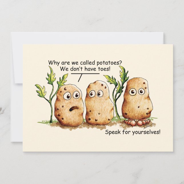 Cute Potatoes has Toes Funny Potato Pun  (Front)
