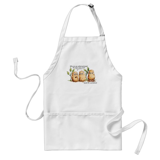 Cute Potatoes Toes Funny Potato Pun  Standard Apron (Front)