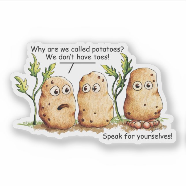Cute Potatoes Toes Funny Potato Pun Transparent St (Front)