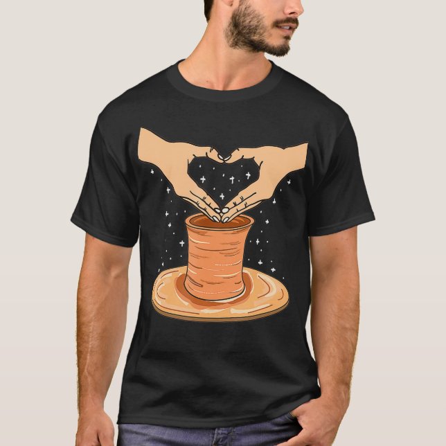 Cute Pottery Lover Gift For Clay Ceramic Artist T-Shirt (Front)