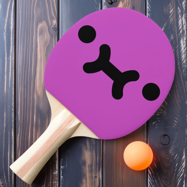 Cute Pouty Face Purple Ping Pong Paddle (Creator Uploaded)