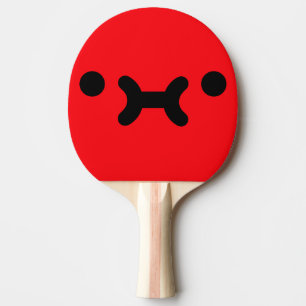 Cute Pouty Face Red Ping Pong Paddle