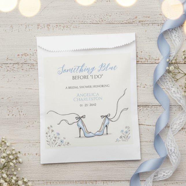 Cute Powder Blue Heels Bridal Shower Favour Bags (Cute Powder Blue Heels Bridal Shower Favor Bag
)