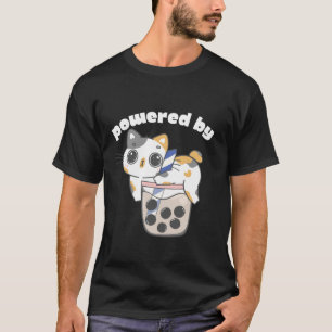 Cute Powered By Boba Bubble Milk Tea Anime Kawaii T-Shirt
