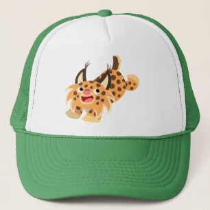 Cute Prankish Cartoon Bobcat Hat