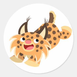 Cute Prankish Cartoon Bobcat Sticker