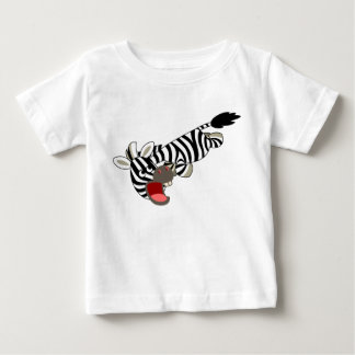 Cute Prankish Cartoon Zebra Baby T-Shirt