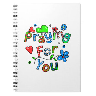 Cute Praying For You Greeting Text Expression Notebook