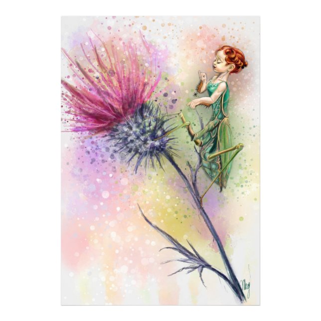 Cute Praying Mantis Art Poster (Front)