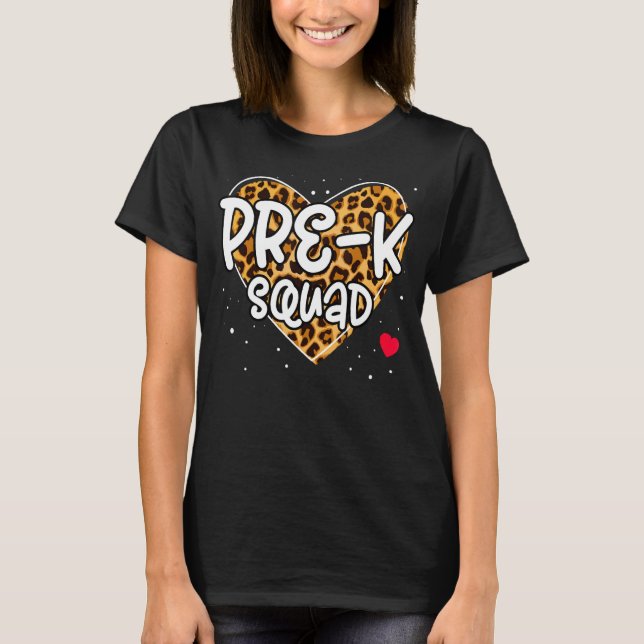 Cute Pre K Squad School Admin Appreciation Back To T-Shirt (Front)