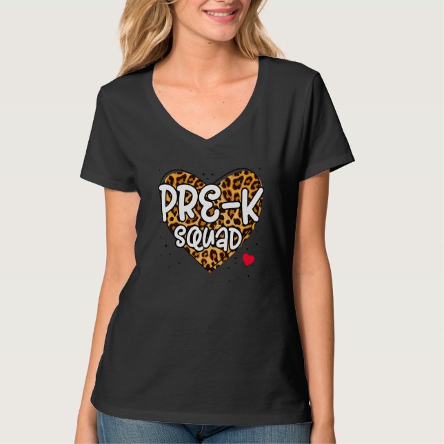 Cute Pre K Squad School Admin Appreciation Back To T-Shirt (Front)