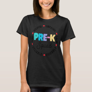 Cute Pre K Squad School Admin Appreciation Back To T-Shirt