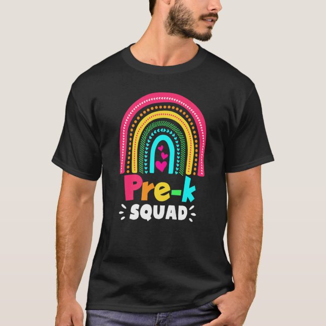 Cute Pre K Squad School Admin Appreciation Front O T-Shirt (Front)