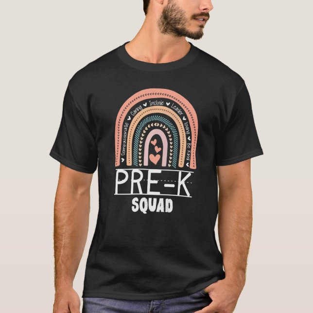 Cute Pre K Squad School Admin Appreciation Front O T-Shirt (Front)