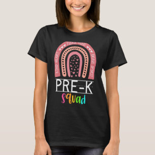 Cute Pre K Squad School Admin Appreciation Front O T-Shirt