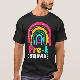 Cute Pre K Squad School Admin Appreciation Front O T-Shirt