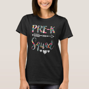 Cute Pre K Squad Teacher Preschool Back To Schoo T-Shirt