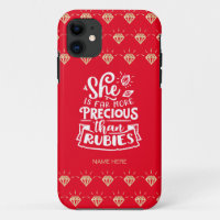 Cute Precious Than Rubies Case-Mate iPhone Case
