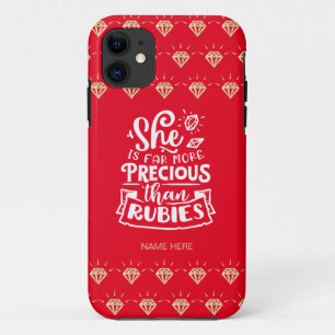 Cute Precious Than Rubies Case-Mate iPhone Case