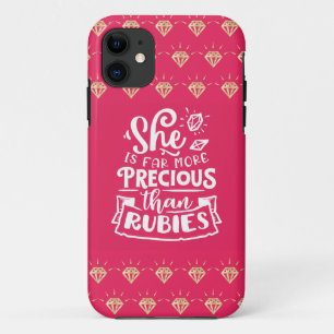 Cute Precious Than Rubies Case-Mate iPhone Case