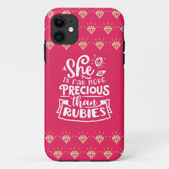 Cute Precious Than Rubies Case-Mate iPhone Case (Back)
