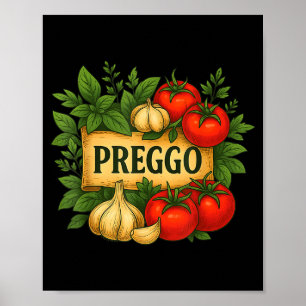 Cute Pregnancy Announcement Preggo Costume Prego S Poster