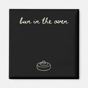 Cute Pregnancy Reveal Announcement Tee, Bun In The Magnet