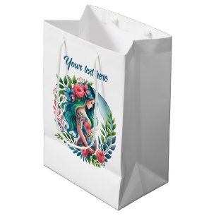 Cute Pregnant Mum customisable  Medium Gift Bag