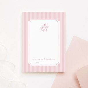 Cute Preppy Baby Stroller Advice Card