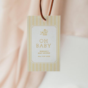 Cute Preppy Baby Stroller Baby Shower Gift Tags