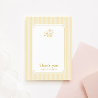 Cute Preppy Baby Stroller Thank You Card