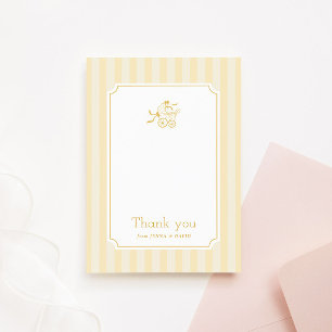 Cute Preppy Baby Stroller Thank You Card