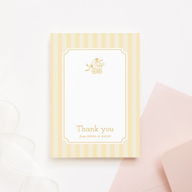 Cute Preppy Baby Stroller Thank You Card (Creator Uploaded)